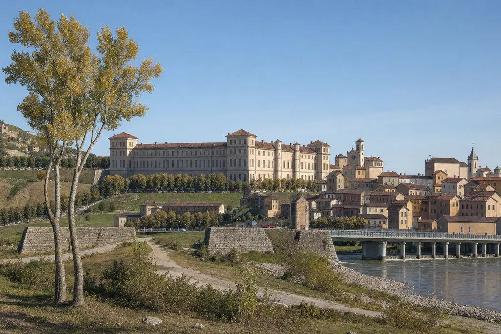 Veduta odierna dallo stesso punto di vista (immagine creata con AI)